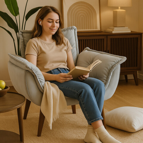 SILLON Butaca EROS Poltrona con asiento y espaldar de espuma revestido en terciopelo - Jolie Prata SILLON Butaca EROS Poltrona con asiento y espaldar de espuma revestido en terciopelo - Jolie Prata