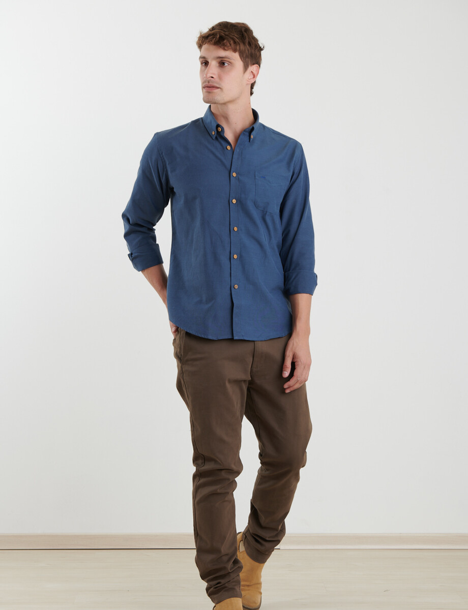 012587 CAMISA HARRINGTON LABEL Azul Oscuro