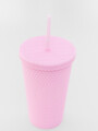 Vaso Con Tapa + Sorbito Beverly Lila