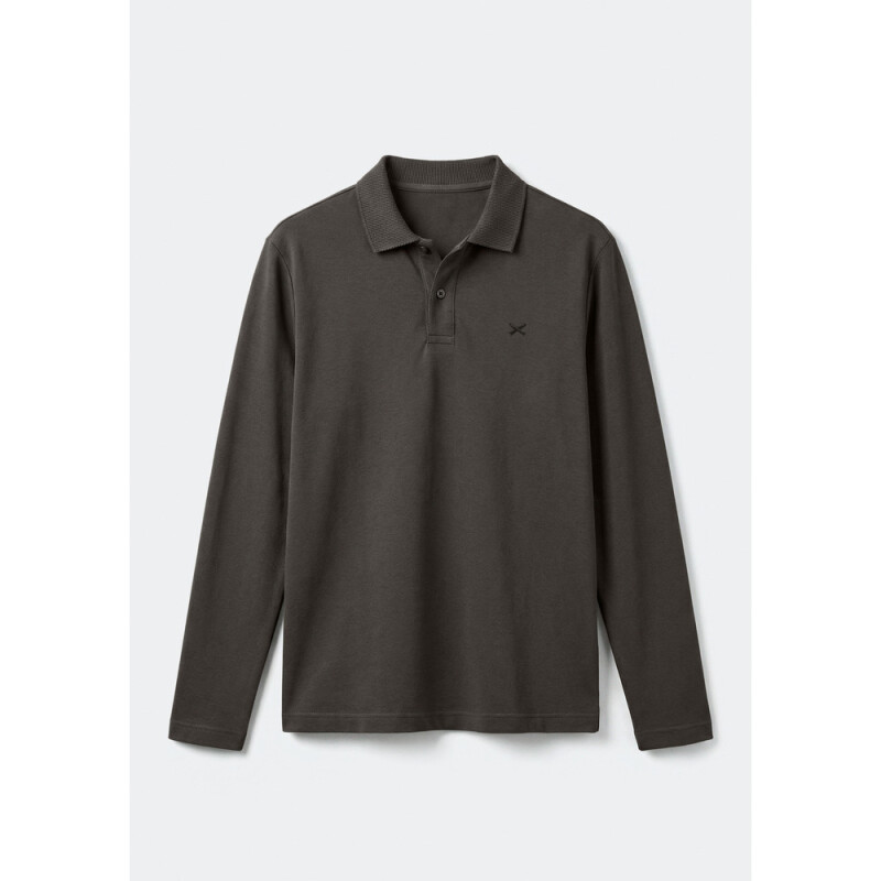CAMISA POLO ML MASC CINZA ESCURO