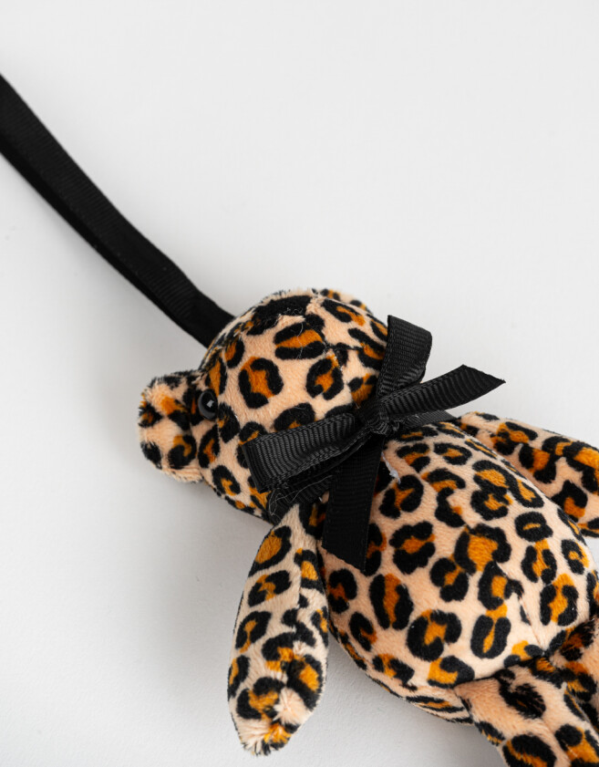 Llavero Peluche Llavero Y Charm Osito Animal Print - Combinacion Multicolor