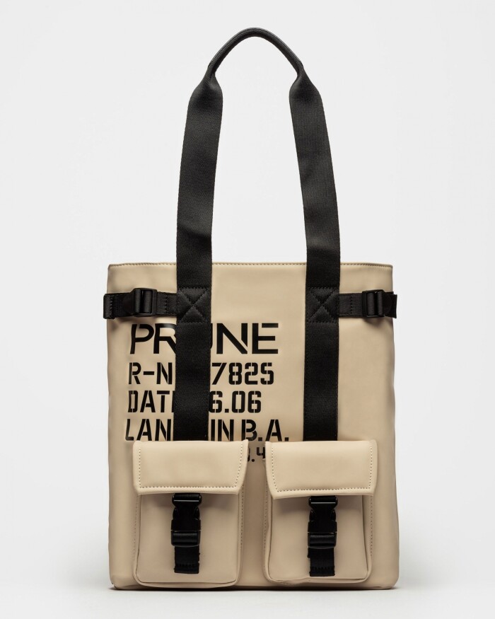 Bolso Daily en efecto cuero rubber Taupe