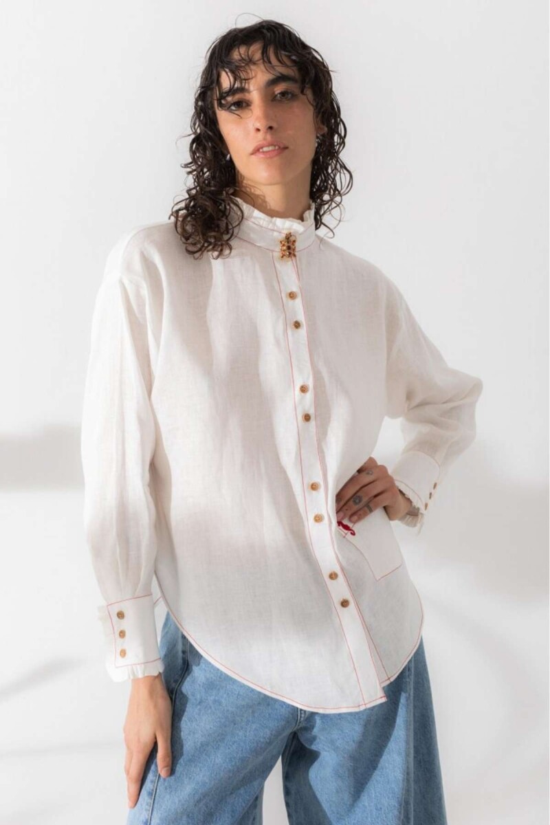 Camisa Ota Detail - PRE VENTA Blanco 