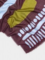 Pañuelo Estampado Con Lã marron