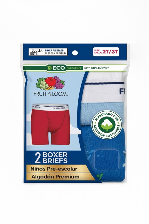 Pack x2 Boxer brief para niño toddler MULTICOLOR