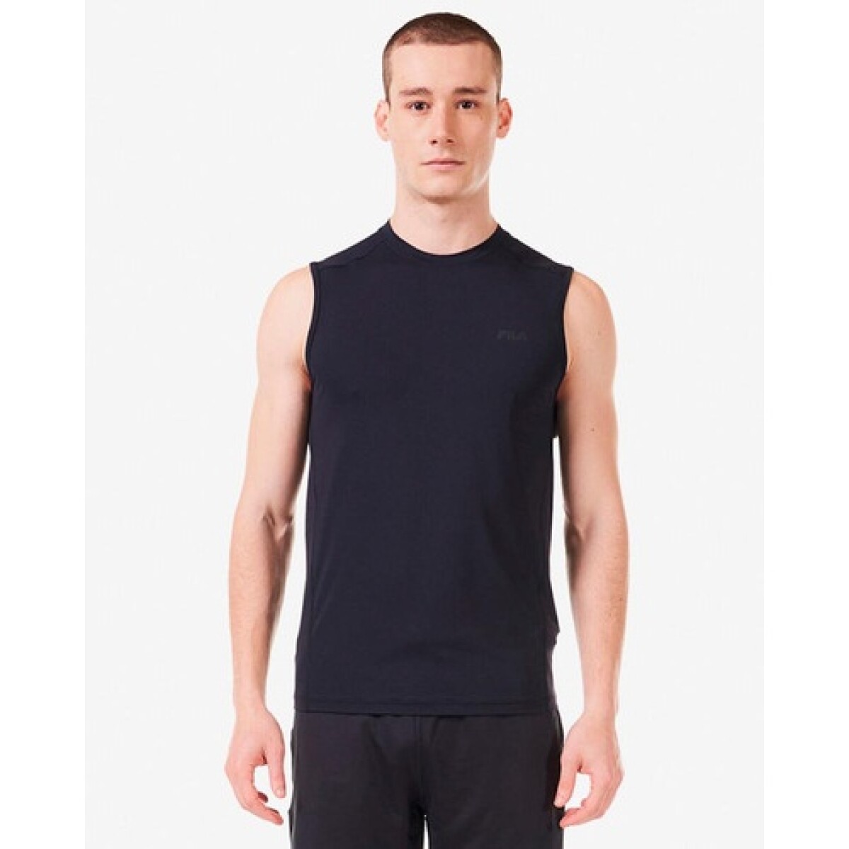 Remera Sin Mangas para Hombre Fila Muscle Slim Negra 