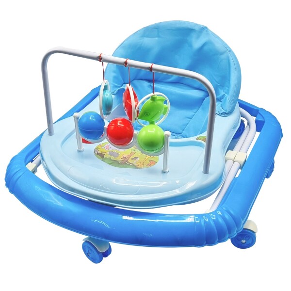 Andador Bebé Caminador Plegable Portable + Juguetes Musica Color Variante Azul