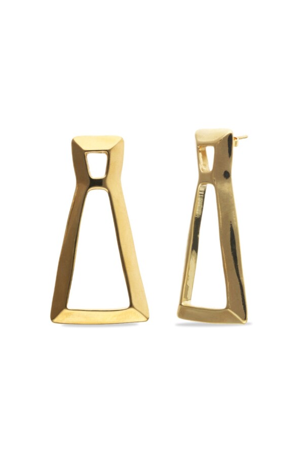 PENDIENTES DE ALEACIÓN DE METALES BAÑADOS EN ORO 18K Pendiente