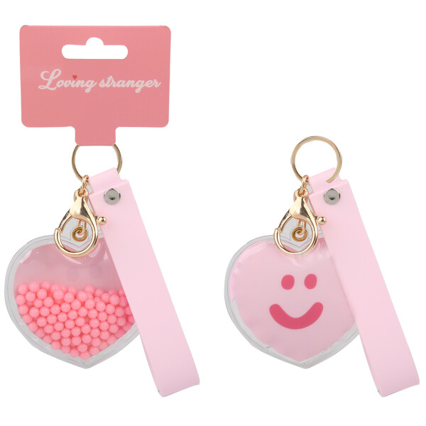 Llavero pink romance corazón