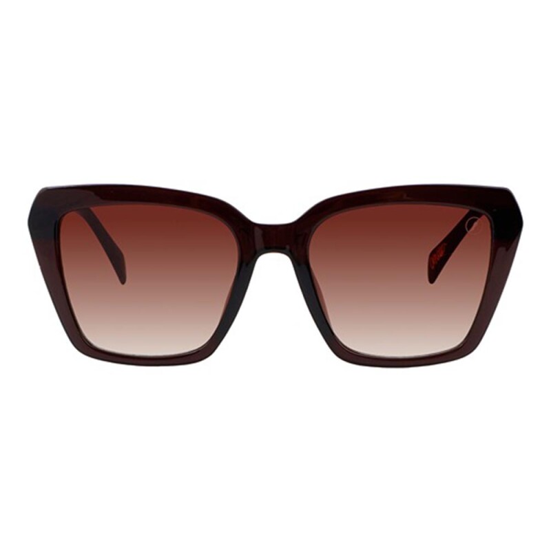 Lentes De Sol De Policarbonato Cuadrado Anitta Gradiente Marón/marrón