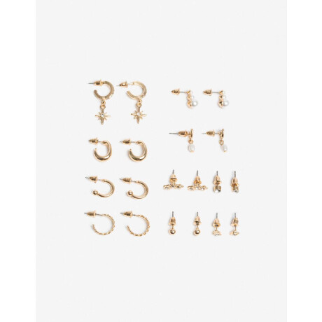 Aros Sets Metal Plateado Rodio