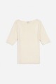 Sweater cuello bote BLANCO