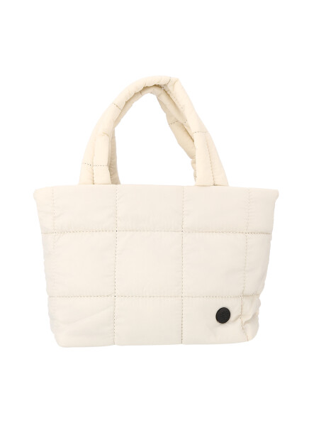 Bolsito con Correa Puffer Capitoneado Beige