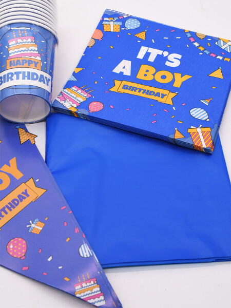 PARTY SET ITS A BOY COMPLETO AZUL