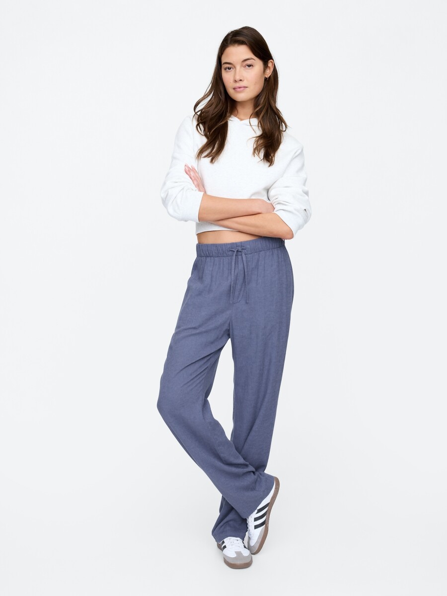 Pantalón De Lino Mujer - Vintage Indigo 19-3929 