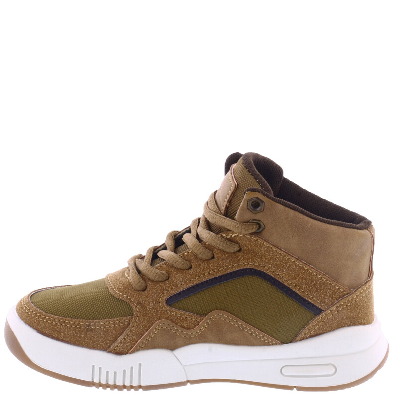 Botas de Niño Croco Kids Botita TINO acordonada Marrón Camel