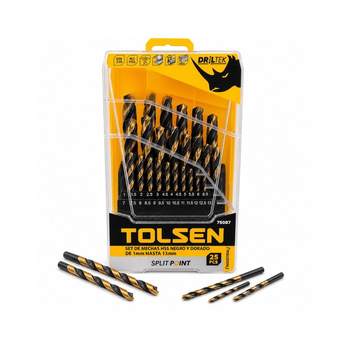 Set Mechas Metal Hss 25pcs Tolsen 