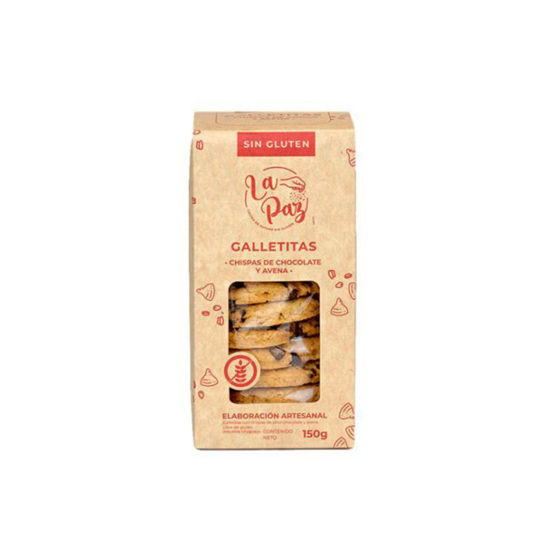 Galletita chips de choco y avena 150g La Paz sin Gluten Galletita chips de choco y avena 150g La Paz sin Gluten