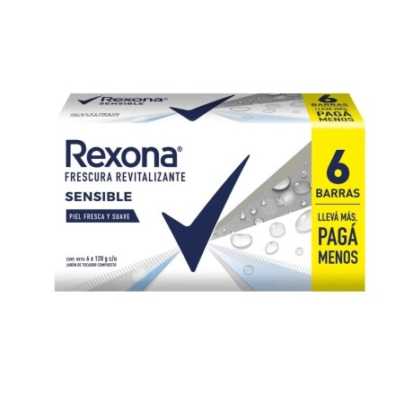 Pack X6 Jabones Rexona Sensible Frescura Revitalizante 001