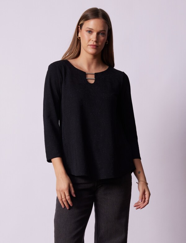 Blusa Labrada NEGRO