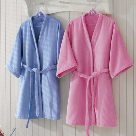 Bata Baño Infantil Velour Dohler 100% Algodón Rosa