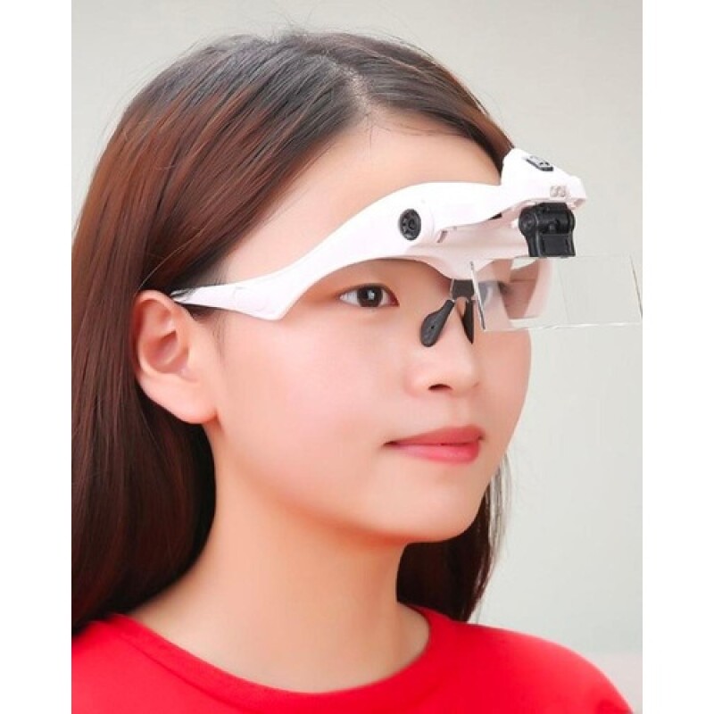Gafas de aumento con luz y lupa + 5 lentes intercambiables Gafas de aumento con luz y lupa + 5 lentes intercambiables