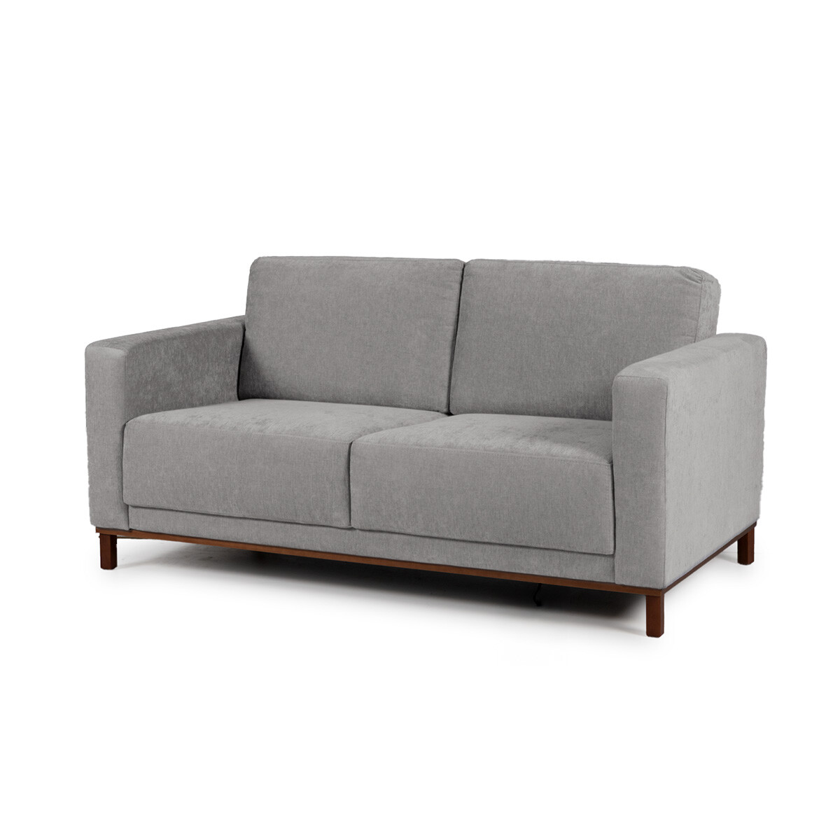 Sofá Barcelo - Tela Microfibra - 2 cuerpos - Kruger 06-155 (Ceniza) 