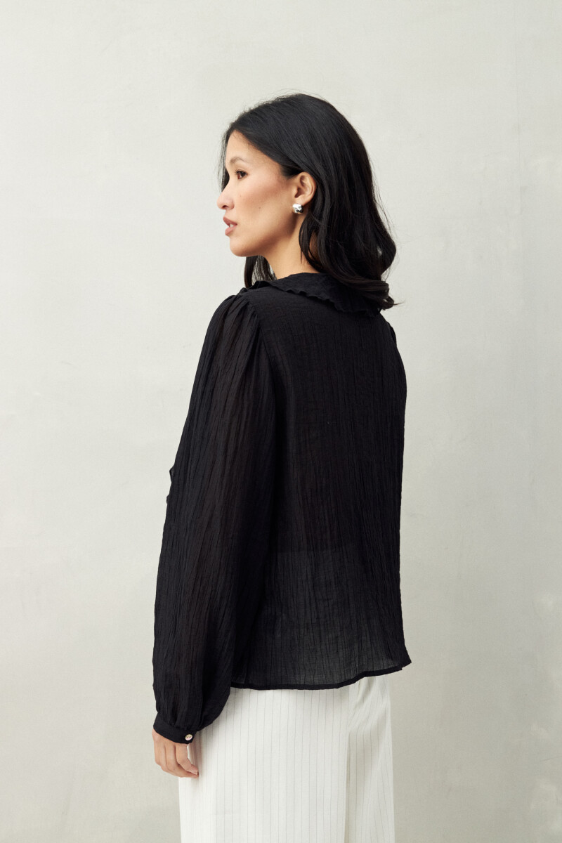 CAMISA FLORICA Negro