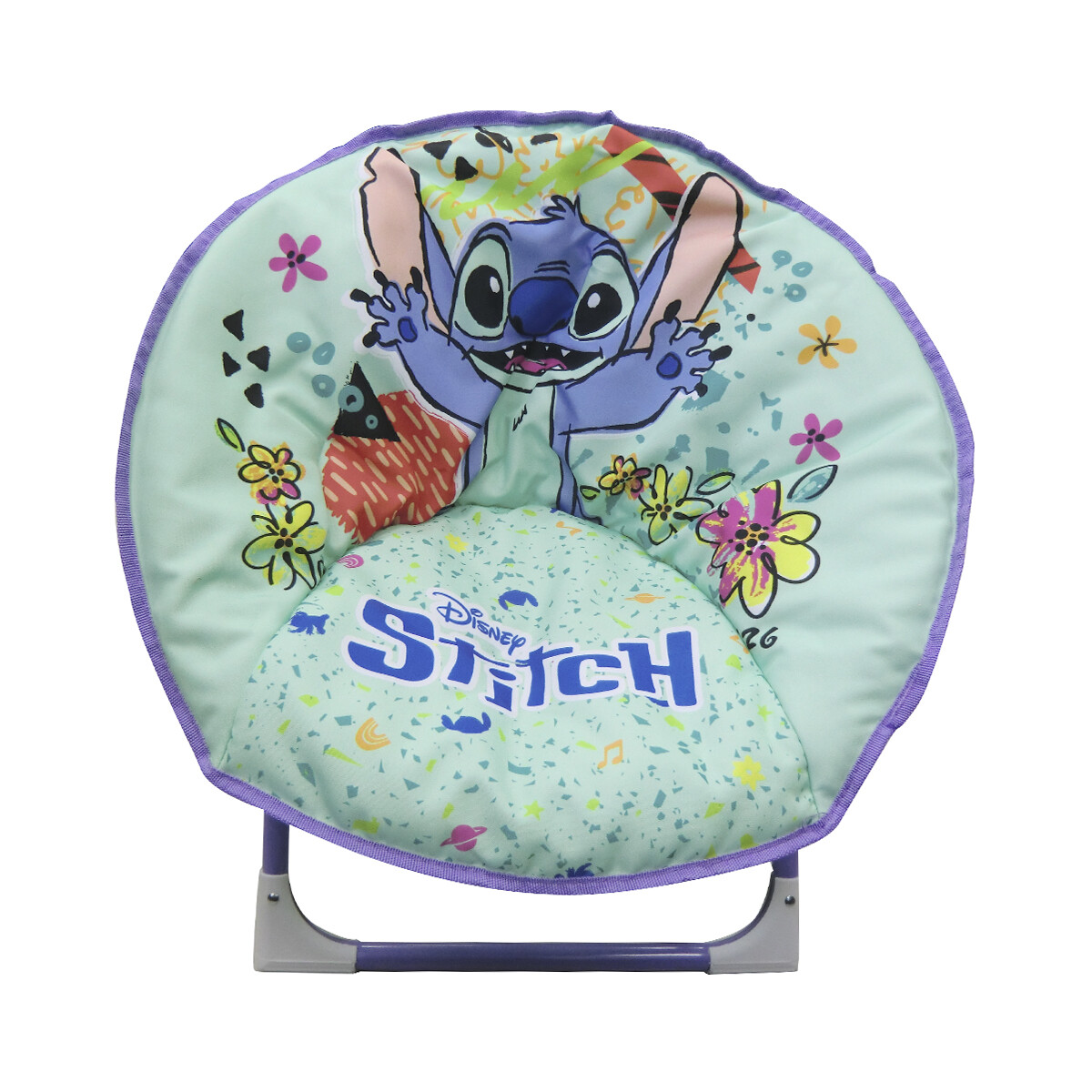 Silla Honguito Stitch Plegable con Broche Seguridad 