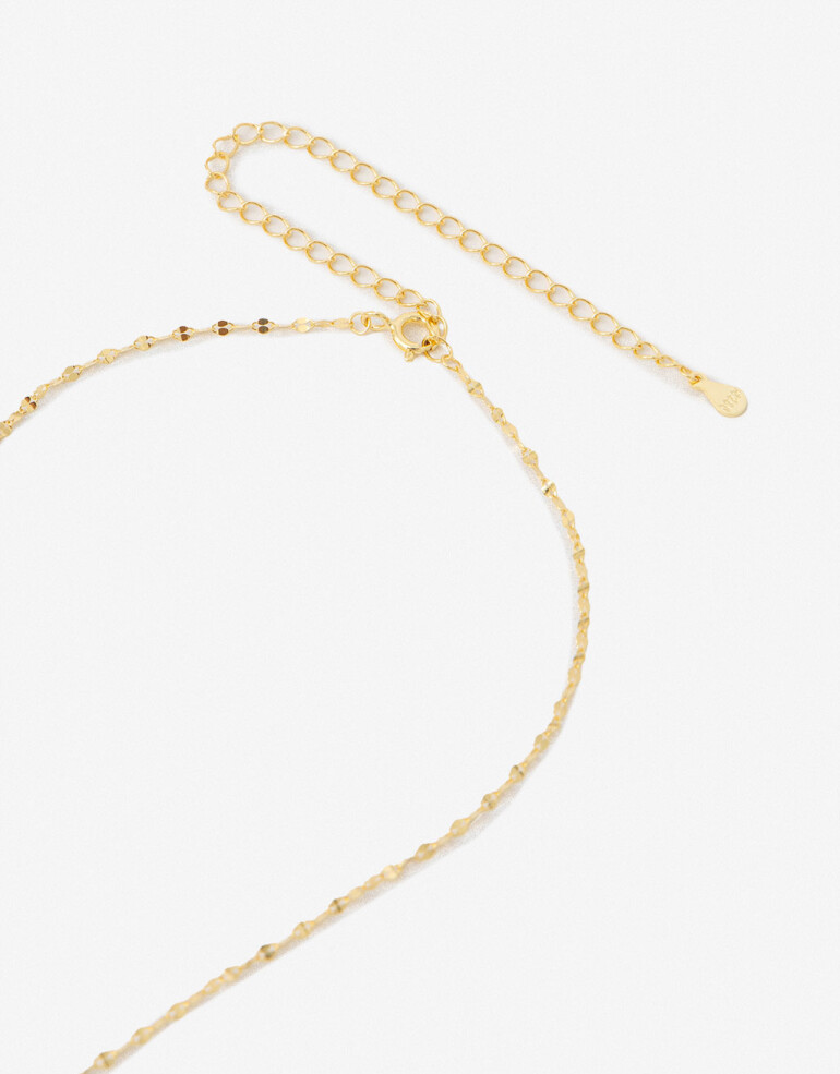Bijouterie Set Exclusive Edition Set Aros Pasantes Y Cadena Plata 925 - Dorado
