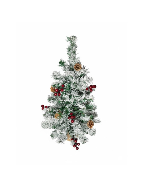 ARBOL DECORADO NEVADO C/ LUCES BASE ARPILLERA 50CM. ARBOL DECORADO NEVADO C/ LUCES BASE ARPILLERA 50CM.