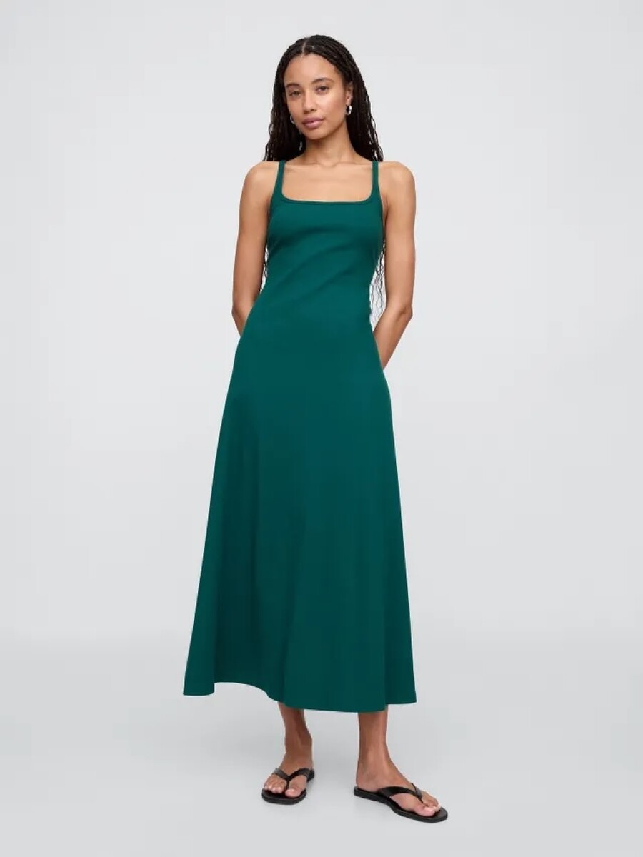 Vestido Mini Rib Mujer - Rain Forest 19-5232 Tc 