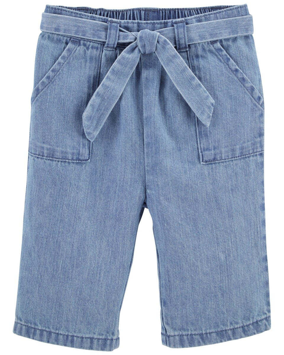 Pantalón de jean con cinturón 