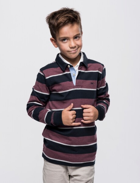 Polo rugby rayada Bordeaux