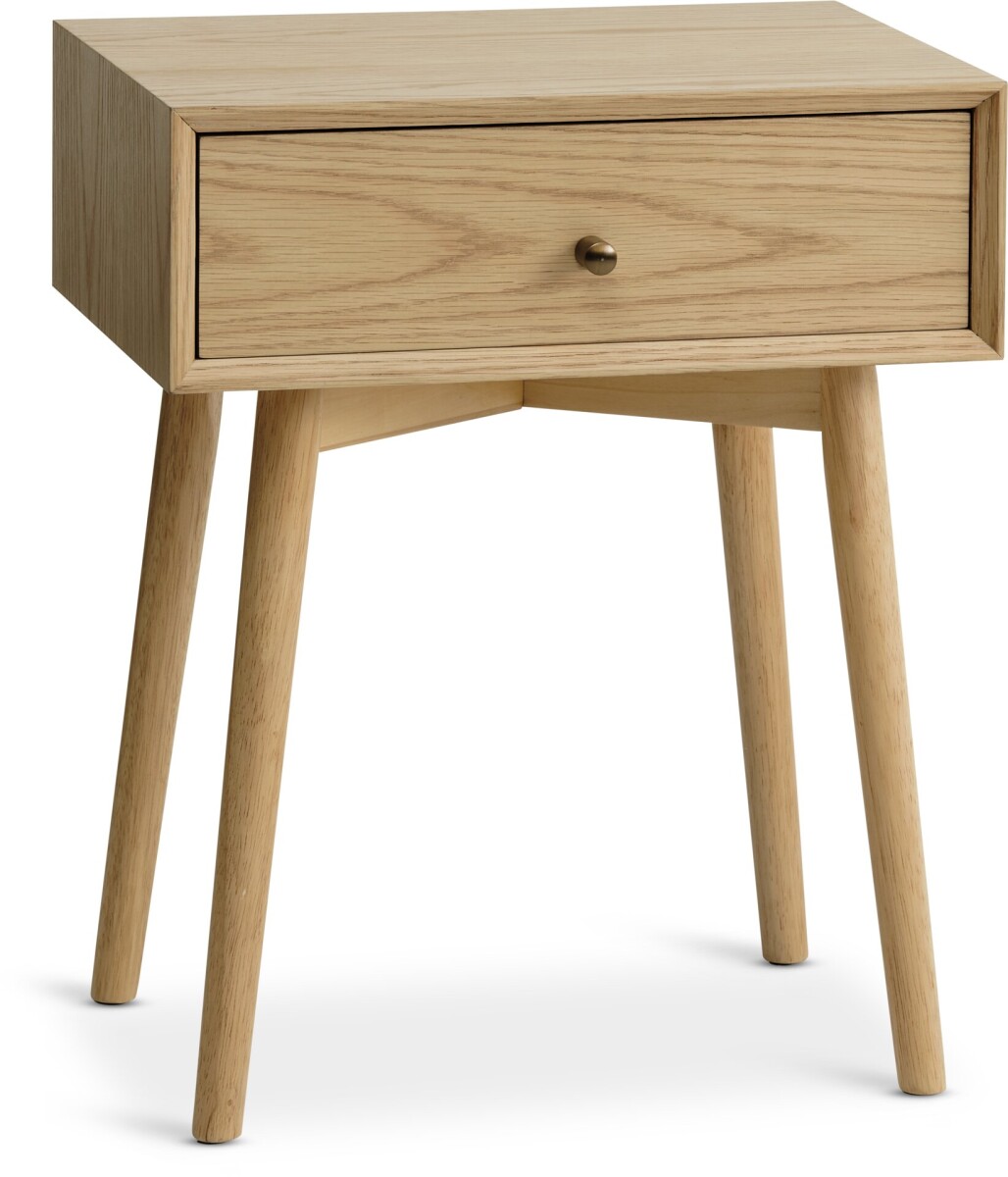 Mesa de luz HOKKSUND 1 cajón roble nat 