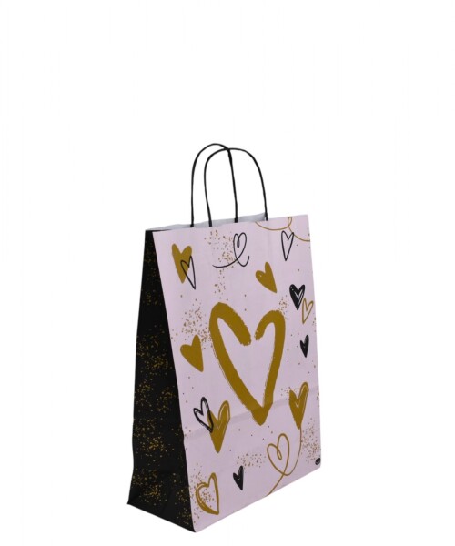 Bolsa fantasia luna 22x10x30 cm. GOLD HEARTS