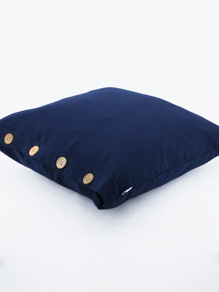 FUNDA ALMOHADON BOTONES AZUL