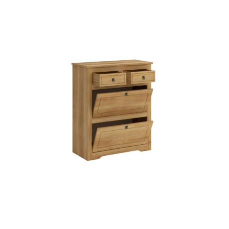Comoda Zapatera Madera Maciza Linea Mexicana Natural