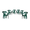 Pack De 6 Sillas De Plastico P/ Jardin Patio Apilables Ltc Color Verde Pack De 6 Sillas De Plastico P/ Jardin Patio Apilables Ltc Color Verde