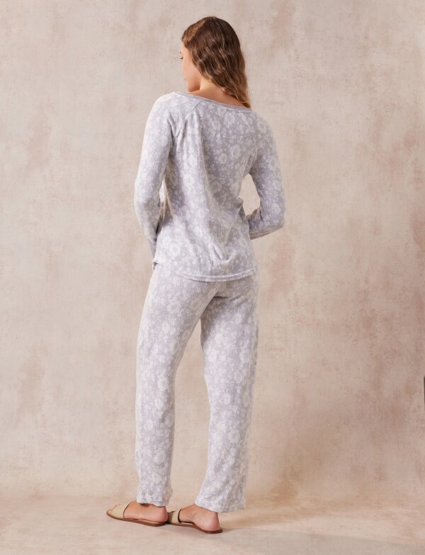 Pijama Con Pantalón - Tejido Soft GRIS/MULTI