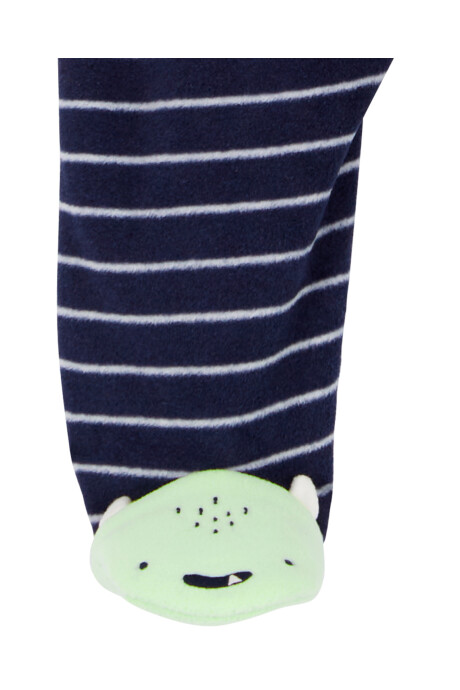Pijama una pieza de micropolar, con pie, diseño monstruo Sin color