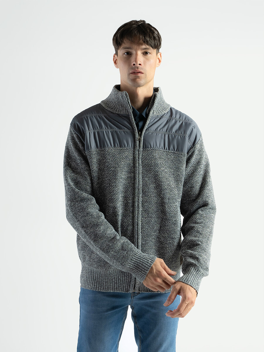Campera de Punto ZJ22-7 - Gris Claro 