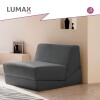 Sillón Sofá Plegable Lumax Modelo Lahti en caja Compactado Gris Oscuro