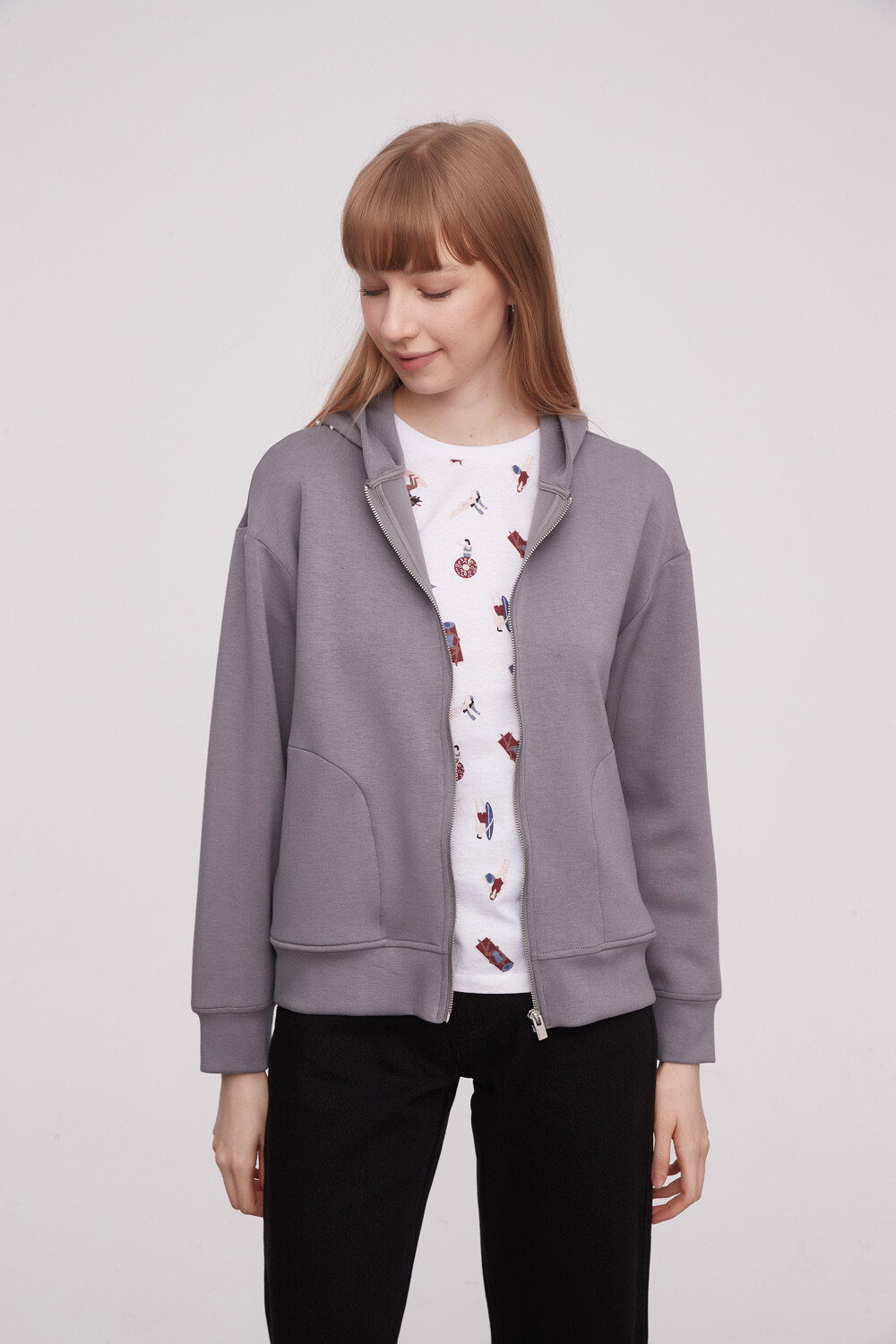 Campera Deportiva Visel Gris
