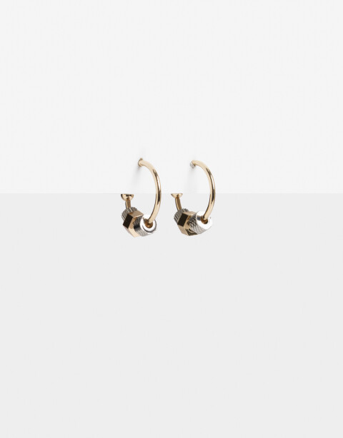 Aros Argollas Metal Aros Argolla Dijes Biplating - Dorado