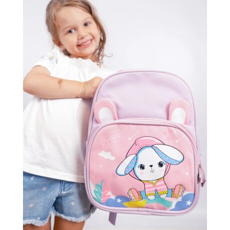 Mochila infantil Canva Fontana en nylon Rosa/Azul