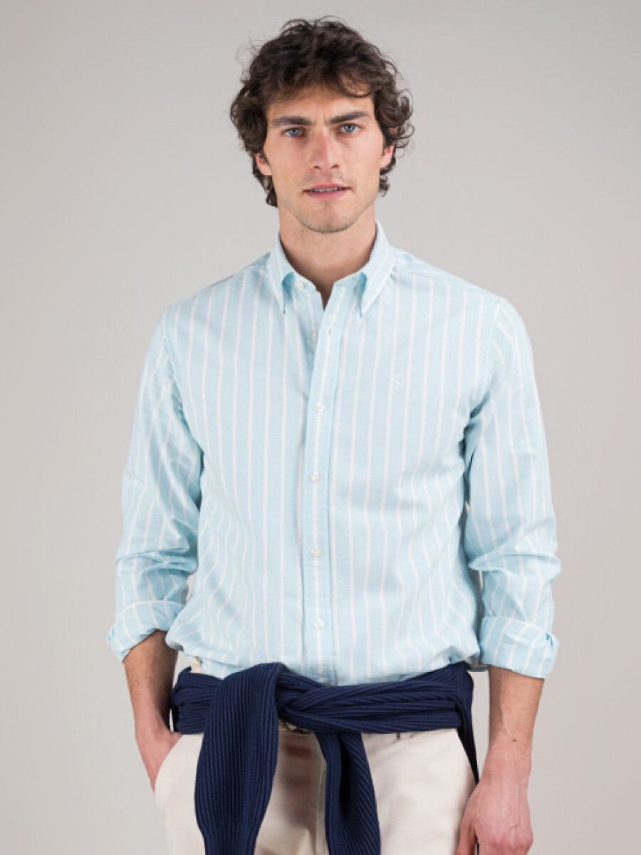 Camisa Oxford Butcher - Aguamarina 