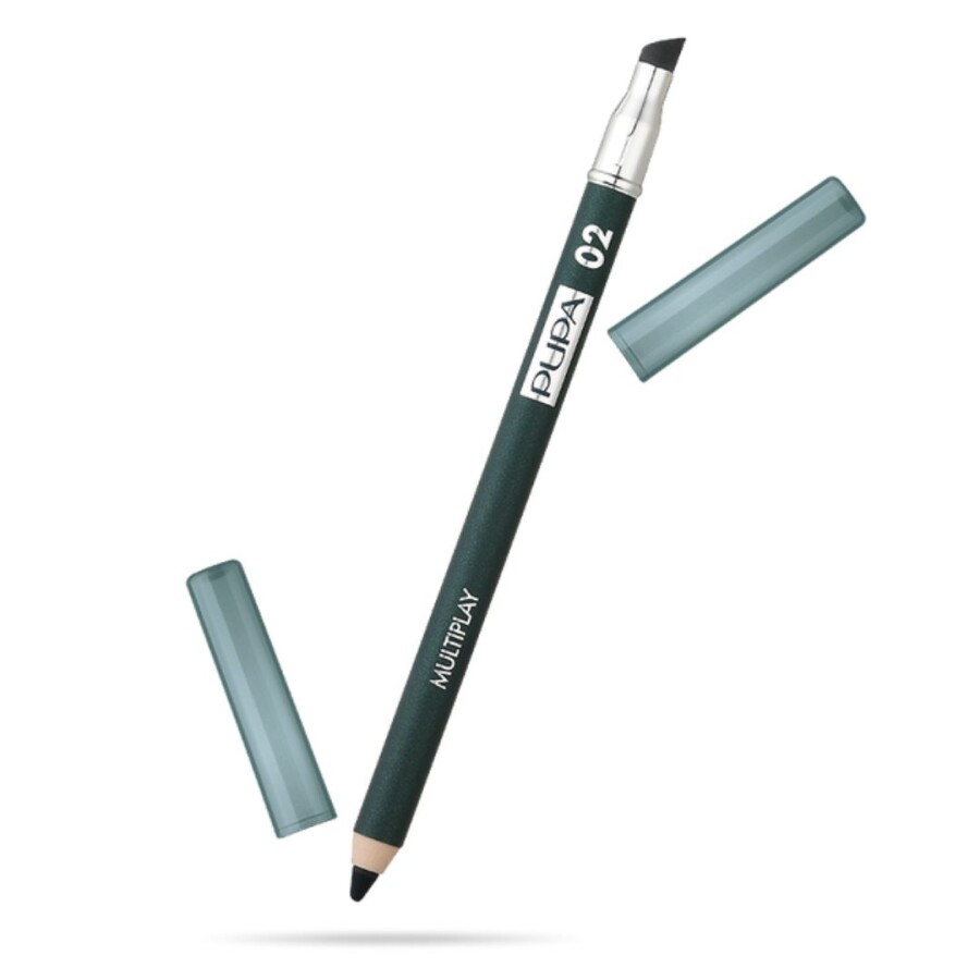 Lápiz de Ojos Multiplay Electric Green 02 con Esfumino – Pupa Lápiz de Ojos Multiplay Electric Green 02 con Esfumino – Pupa