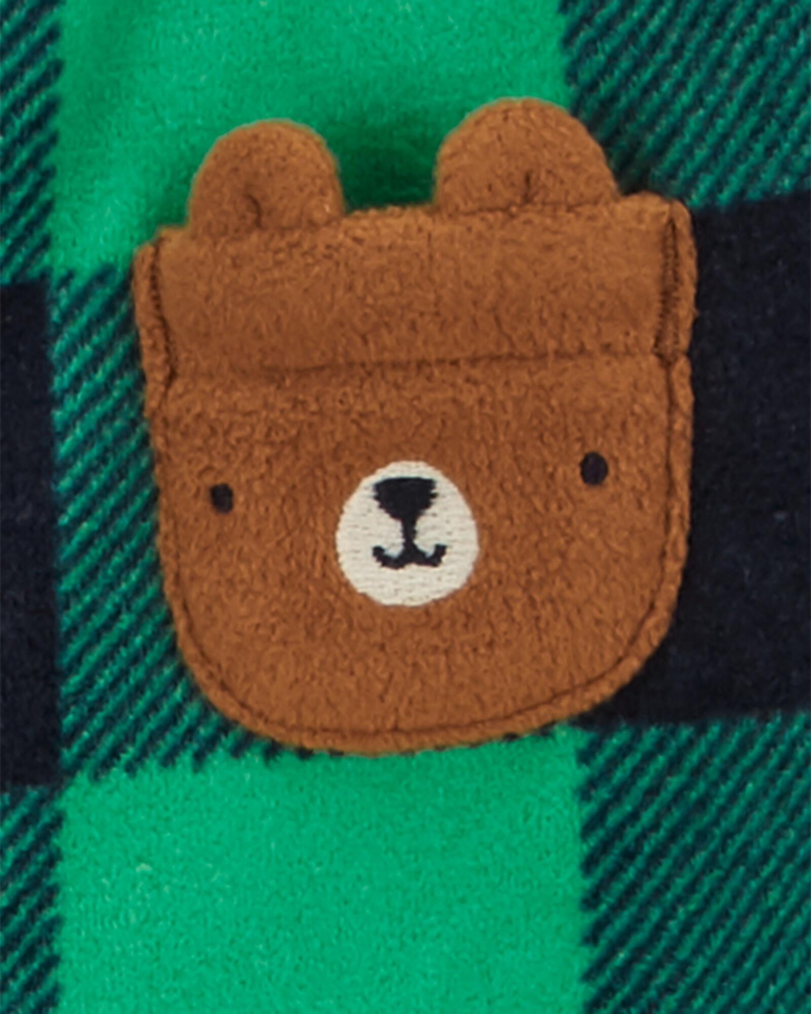 Pijama una pieza de micropolar con pie, estampa oso Pijama una pieza de micropolar con pie, estampa oso