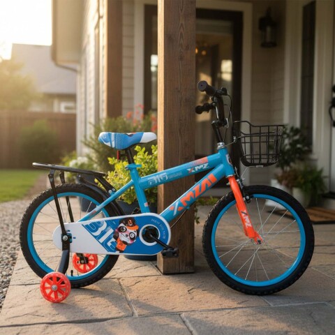 Bicicleta Infantil XMZ Rodado16 Canasto Parrilla Guardabarro Verde 1